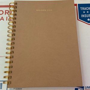 Tan Golden Coil Weekly 2021 Planner
